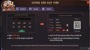 Nạp tiền BomWin – Xử lý tự động, an toàn vượt trội