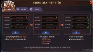 Rút tiền BomWin – Kênh giao dịch 5* về mọi yếu tố